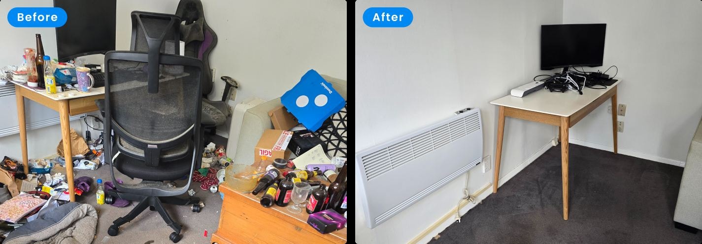 Before and after clean by DSkip Cleaning