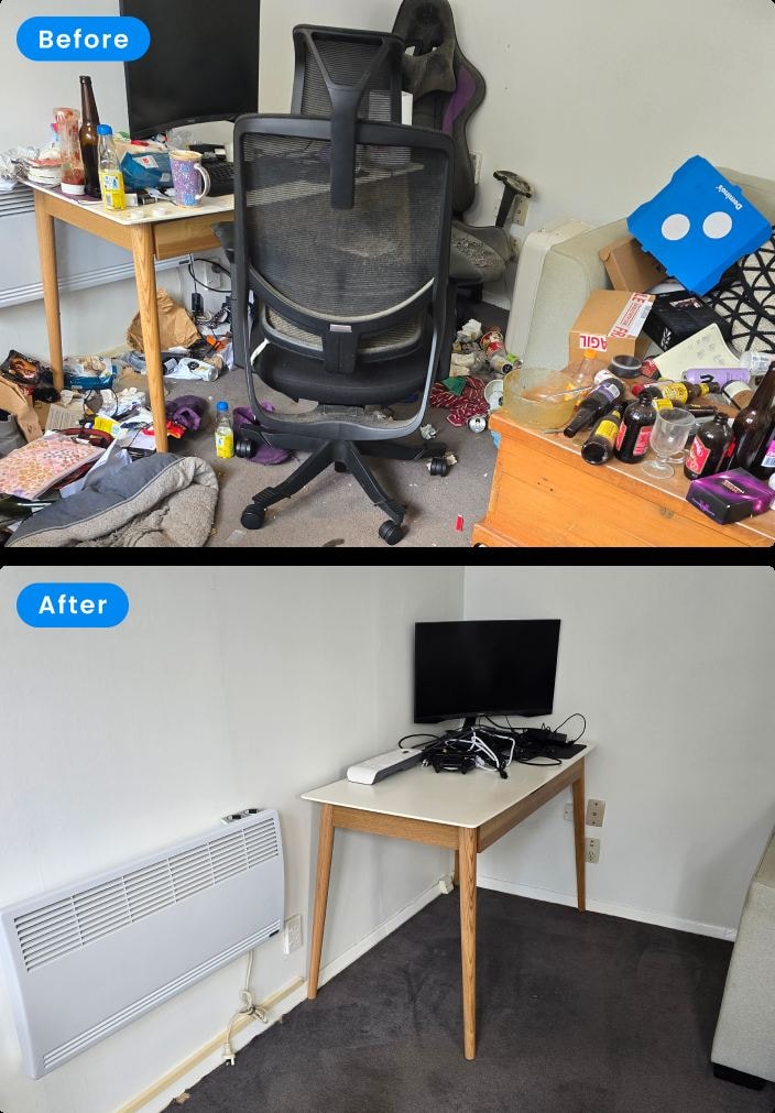 Before and after clean by DSkip Cleaning