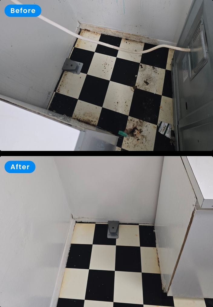 Before and after clean by DSkip Cleaning