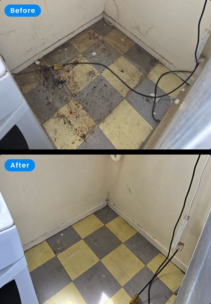 Before and after clean by DSkip Cleaning