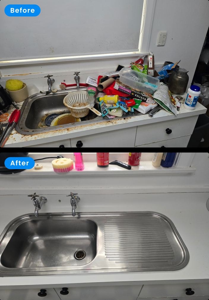 Before and after clean by DSkip Cleaning