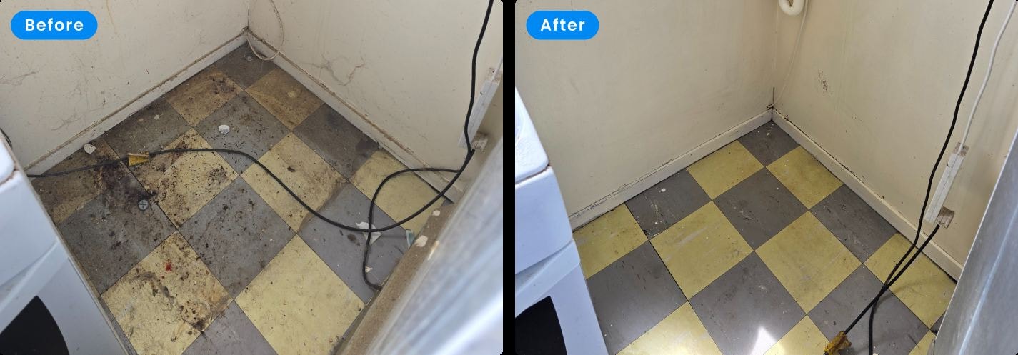 Before and after clean by DSkip Cleaning